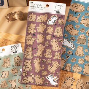 
Yuxian Meow Meow Cute Cat Handbook Sticker Book Cute Cartoon Animal Cat Meow Star Handbook Decoration Sticker