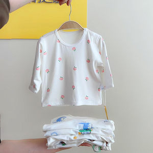 
Baby summer thin boneless modal T-shirt long-sleeved men and women air conditioning cool long-sleeved base shirt top