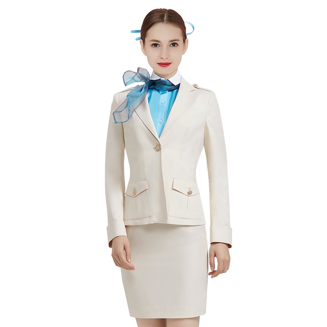 Golden Jiayi Korean Airlines uniform Korean Air stewardess uniform  professional female skirt suit beautician overalls