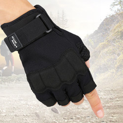 Men's Special Forces Half-Finger Sports Microfiber Cloth Summer Golf Mountain Bike Motorcycle Thin Fingerless Gloves