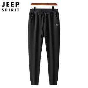
JEEP SPIRIT2024 New Spring and Autumn Elastic Waist Trendy and Versatile Legged Sports Casual Pants