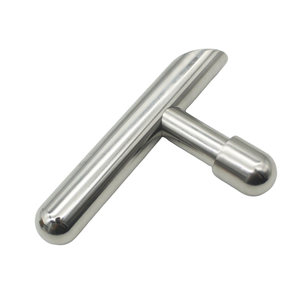 
304 stainless steel T-shaped massage stick acupoint pen massager short stick cool stick t crook EDC fitness defense safety hammer