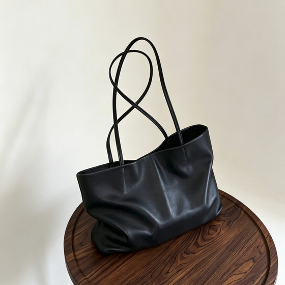 
TANGFEEL Korean style shoulder tote bag first layer sheepskin versatile simple commuter portable fashion casual women's bag