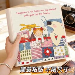 Coco Sauce DIY Photo Album Commemorative Book for Couples and Babies 3-Inch 4-Photo Polaroid Photo Storage 6inch Large Capacity Photo Album