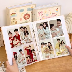 Full Vertical Format Loose-Leaf 5inch Photo Album, Commemorative Album for Children, Large Capacity for Family Baby Growth, 5inch Photo Storage