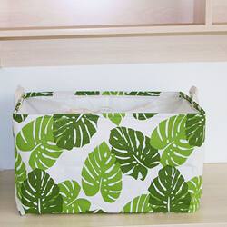 Large Cotton and Linen Drawstring Fabric Snack Storage Box, Bed Storage Basket, Wardrobe Folding Organizer, Clothes Storage Box