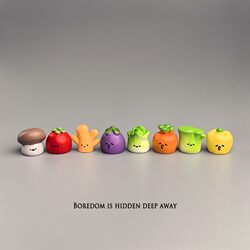 When You'Re Bored, You Can Set up a Bunch of Q Mini Vegetables to Decorate Your Computer Desk, Japanese-Style Workstation, or Office Desk