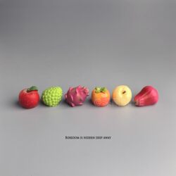 Bored? Place Some Delicious Fruit to Lift Your Mood. Realistic Small Ornaments for Your Computer, Japanese-Style Workstation, or Office Desk