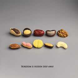 When You'Re Bored, Try Placing Some Nuts to Lift Your Mood. Realistic Small Ornaments for Your Computer Desktop, Japanese-Style Workstation, or Office Desk