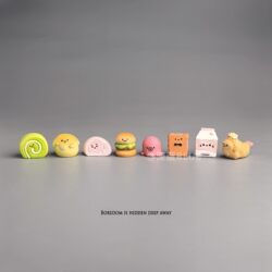 I'M Bored, so I'Ve Set up a Bunch of Japanese-Style Food Toys to Decorate the Computer Desk and Office Workstation