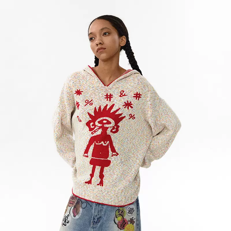 CONP 23AW Bluetooth Sweater ニットセーターフード付き CONP 23AW Bluetooth Sweater ニットセーターフード付き
