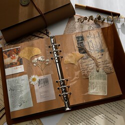 Couple Photo Album DIY Handmade Commemorative Album Photo Album Hand Ledger Loose-Leaf Record Album Laminated Travel Souvenir Album