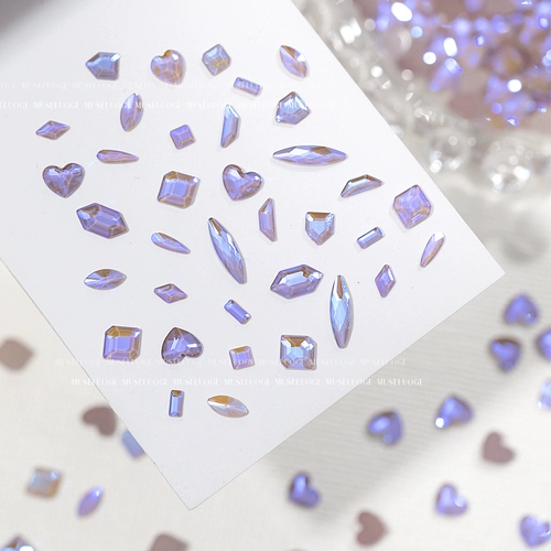 E Rogge 의 2024 로터스 특수 모양 다이아몬드 러브 워터 드롭 플랫 바닥 라인 석 플래시 쥬얼리 쥬얼리