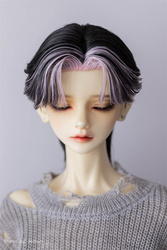 Bjd Wig 3 Points Forehead Hand Hook High Temperature Silk Bangs Color Matching Glue Wolf Tail Style Zp