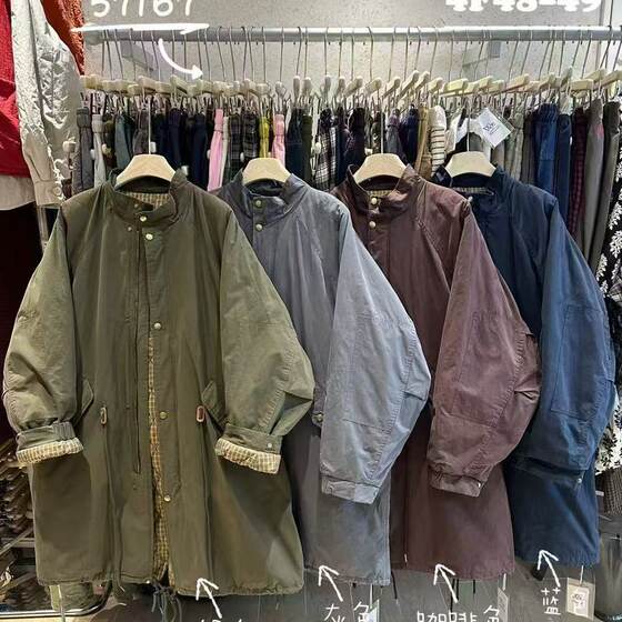
We 57167 Korean autumn and winter loose casual versatile long cotton windbreaker women's stand collar zipper coat cotton coat
