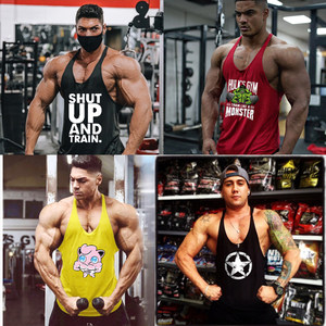 Free shipping casual band running male youth bodybuilding and fitness vest training workers large size sports loose summer
