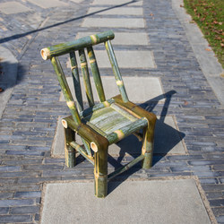 Bamboo Chair Back Chair Retro Old-Fashioned Bamboo Chair Woven Rattan Chair Balcony Leisure Chair Home Tea Drinking Simple Bamboo Stool