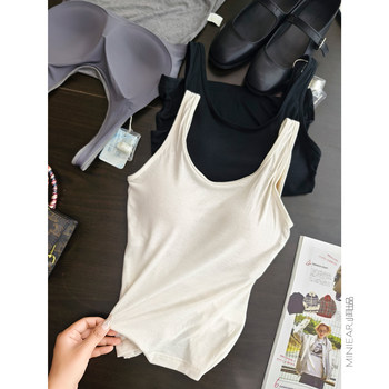 Mulberry silk blended with chest pad suspender vest