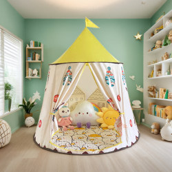 Children's Small Tent Indoor Playhouse for Sleeping, Boy's Secret Base, Yurt Bed, Home Toy House
