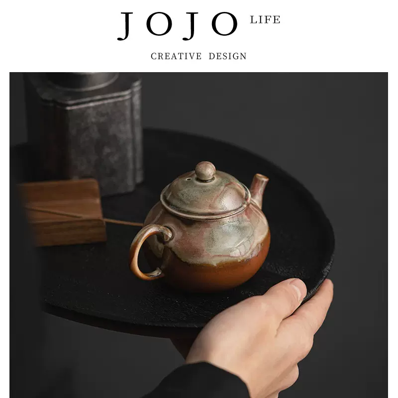 JOJO'S L. PD.紫泉涧.白瓷手绘蝴蝶兰花陶瓷泡茶壶中式| 遥瞩