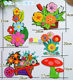 Kindergarten classroom newspaper layout board decorative theme foam wall sticker mushroom flower car daisy large flowers
