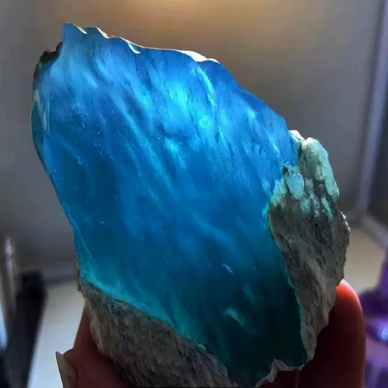 天空青　高級青翡翠 プレミアム・12mm玉・青空の青・艶美麗】（プレミアム青色ヒスイ