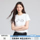 RPB BRAND cat pattern embroidered front shoulder short-sleeved girls T-shirt new popular slim short top