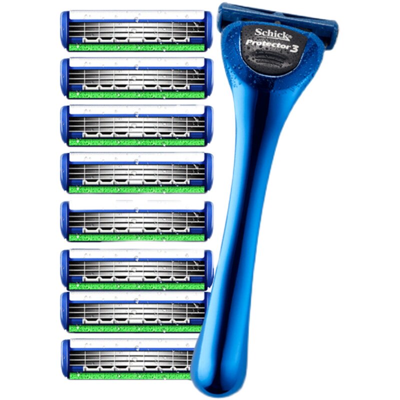 쉬크 컴포트 면도기 수동 남성용 강력한 3날 보호기 3날 보호기3D 면도기-