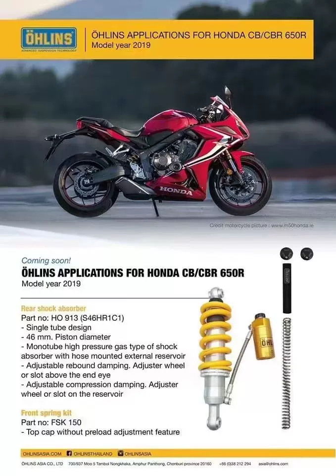 Ohlins cbr650r deals