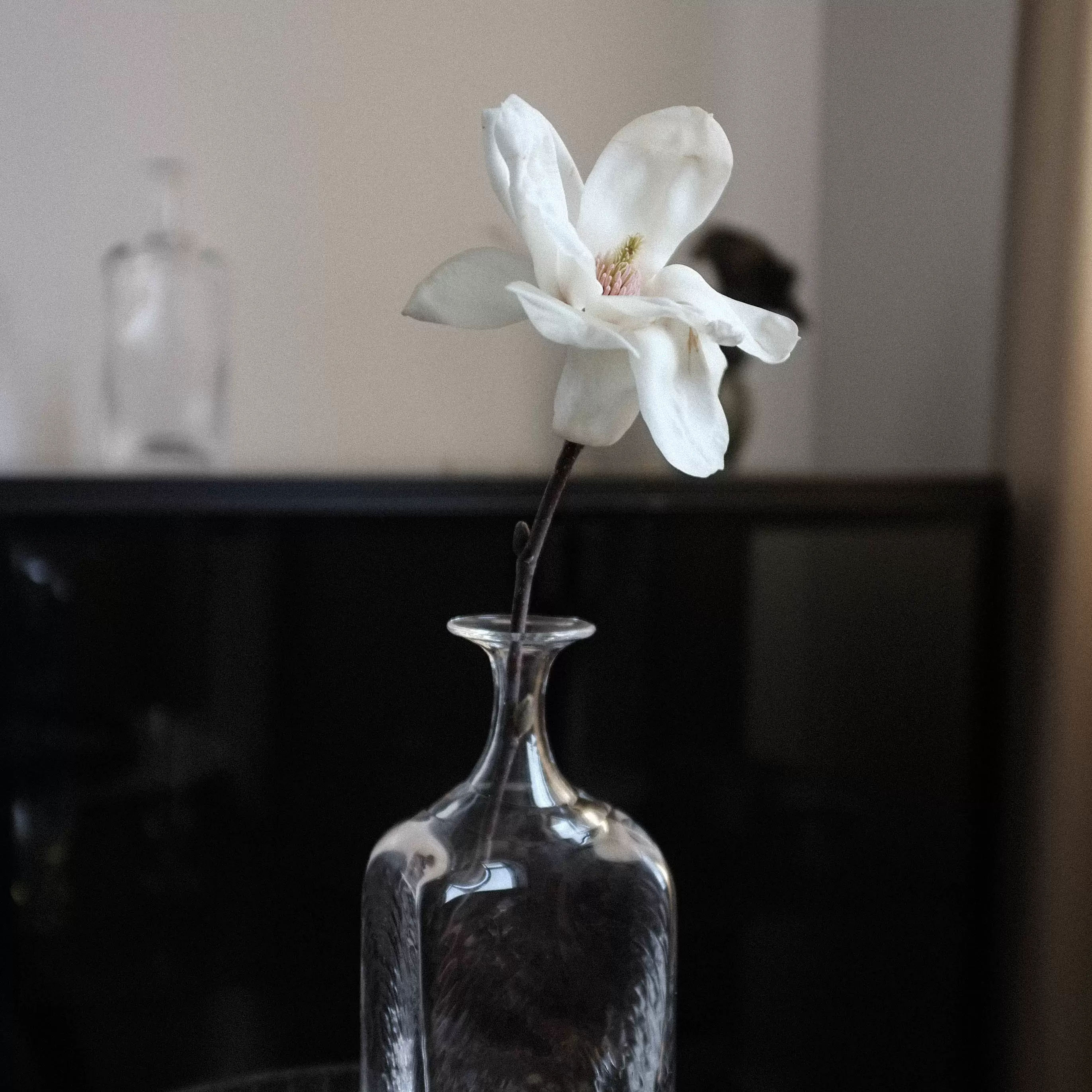 晝夜】日本硝子作家西山芳浩锤纹大号玻璃四角花瓶花器- Taobao
