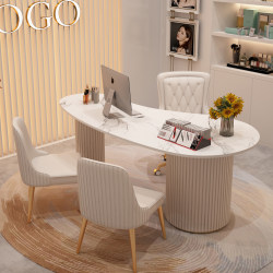 Beauty Salon Light Luxury Medical Beauty Consultation Table, Meeting Room Office Desk, Clinic Table, Simple Modern Desk, Computer Desk Combination