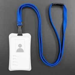 Authentic Genuine Waist-Hanging Badge Holder, Aluminum Alloy Name Tag Holder, Employee Metal Badge Holder, Curved Work Badge Holder