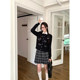 cozydays Berkeley skirt black plaid pleated skirt for women in autumn versatile slim A-line short skirt
