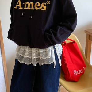 
2025 Spring New Korean version Ins Heavy Industry Lace Lace Lace Short Skin Apron Curtain Curtain Hem Skirt Skirt