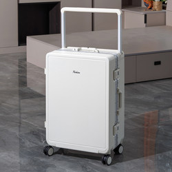 Wide Trolley Suitcase, New Aluminum Frame Travel Suitcase, Password Multifunctional Trolley Suitcase, Large Capacity, Silent Universal Wheels