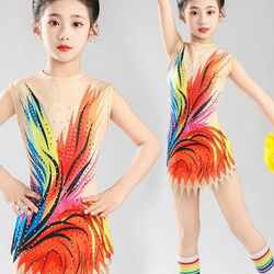 Children's Cheerleading Rhythmic Gymnastics Uniforms Cheerleading Aerobics Art Exam Figure Competition Performance Sports Meet Competition Uniforms