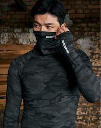 Cross-Border Men's Fitness Clothing Long-Sleeved Tights Running Compression Elastic Sports Quick-Drying Clothing High-Neck Basketball T-Shirt