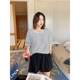 Vogana Cannes Large size original ROW wind minimal, casual loose, loose cocoon short -sleeved cotton T -shirt summer