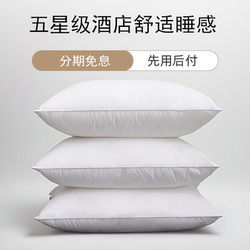 Five-Star Hotel Pillows, Special Buckwheat Pillows for Hotels, Imported High-Quality Feather Velvet Side Sleeping Antibacterial High Pillow Core