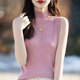 Elegant pure half turtleneck sweater vest female temperament mid-neck slim sleeveless suit inner bottom shirt top
