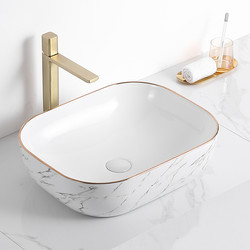 Small Apartment Minimalist Bathroom Art Countertop Basin Ceramic Washbasin Home Balcony Washbasin Single Basin