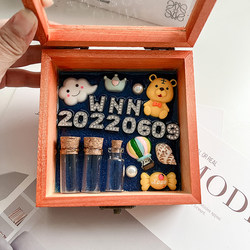 Year of the Snake Baby Fetal Hair Keepsake DIY LAOSHU Long-Lasting Fetal Hair, Milk Teeth, Baby Umbilical Cord Collection Box for Preservation