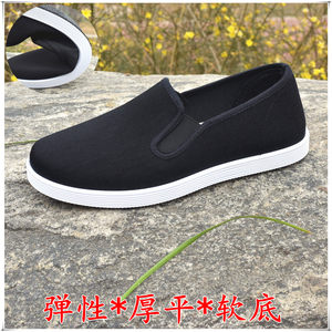 
New products, new thick soles, soft soles, comfortable black cloth shoes, men's shoes, old Beijing cloth shoes, flat shoes, trendy men's shoes