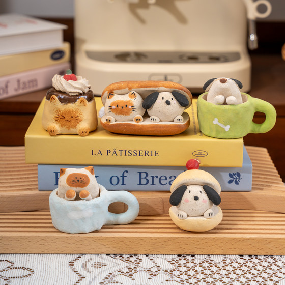 
Cats want clay aromatherapy cartoon cute animal shape desktop ornaments creative cute pet doll decorations