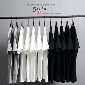 
Japanese pure white t-color pure cotton solid color short-sleeved base shirt T-shirt round neck men and women couples cotton white T-shirt refreshing trendy