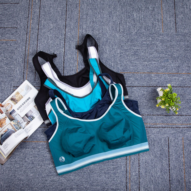 European and American wide shoulder straps without steel rings, shock-proof, large chest, small, large size sports underwear vest integrated