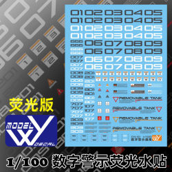 Lanyu Cn-01 1:100 Digital/Number/Warning/Alert/Sign (General Sign). Fluorescent Water Sticker