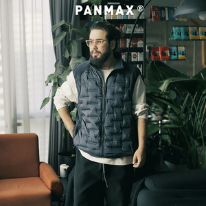 [Down Vest] PANMAX trendy brand plus size men's windproof winter thickened outdoor warm sleeveless jacket