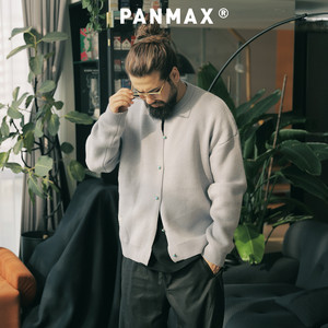 
PANMAX large size trendy brand men's clothing, old Qian style knitted cardigan sweater American exquisite buttons, larger knitted jacket