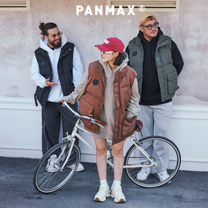 
PANMAX plus size trendy brand men's workwear stand collar warm vest vest windproof plus cool trendy waistcoat cotton jacket